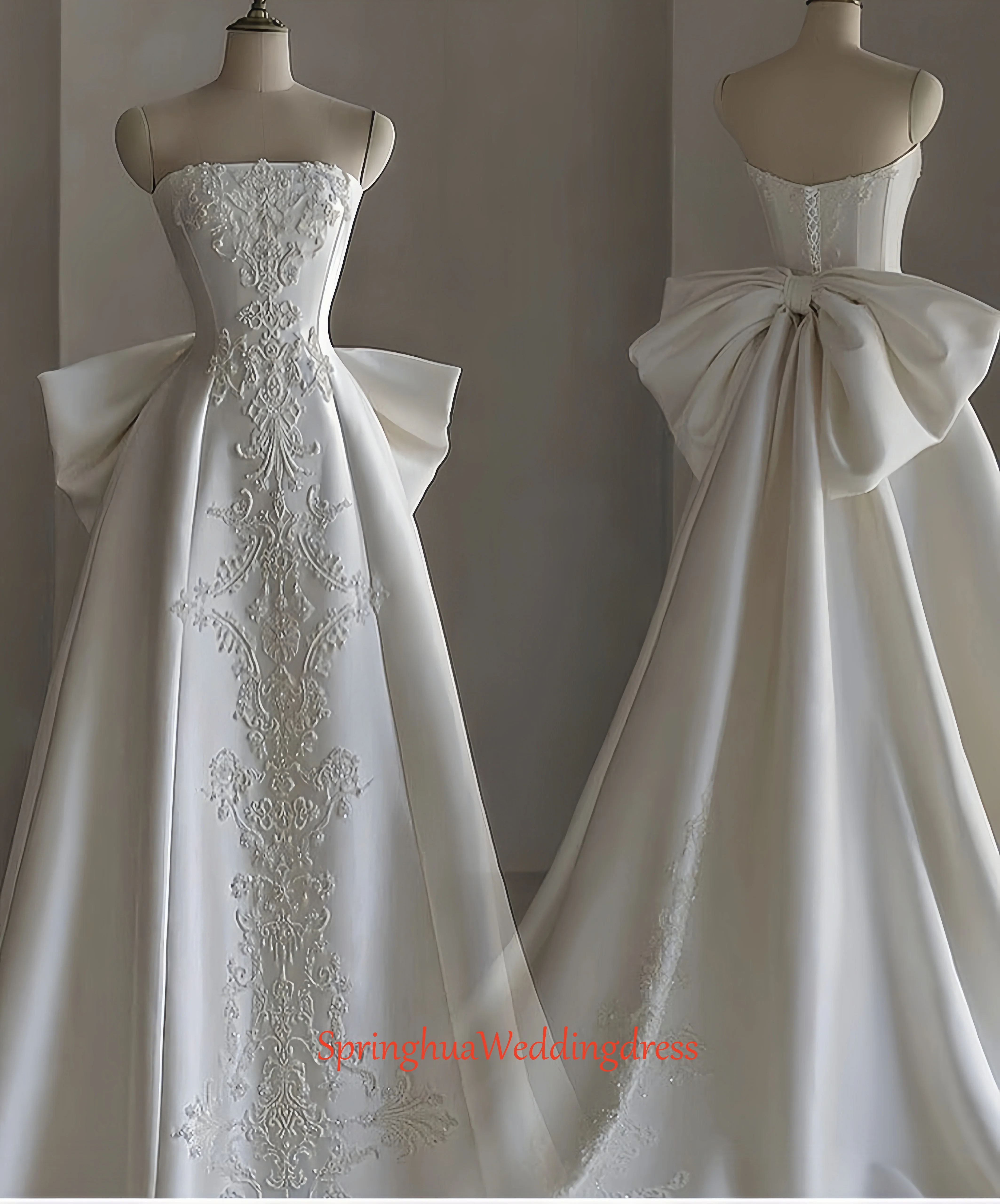 

Customized luxury wedding dresses, one-neck applique gowns, wedding gowns, ball gowns, evening gowns, church foyer