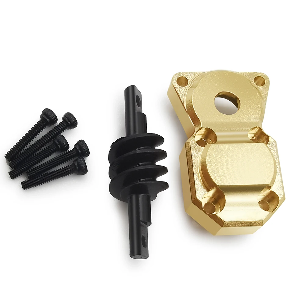 MIBIDAO Metal Axle Gear Brass Shell Cover Counterweight for Axial SCX24 Deadbolt C10 Gladiator Bronco 1/24 RC Car 6x6 Parts