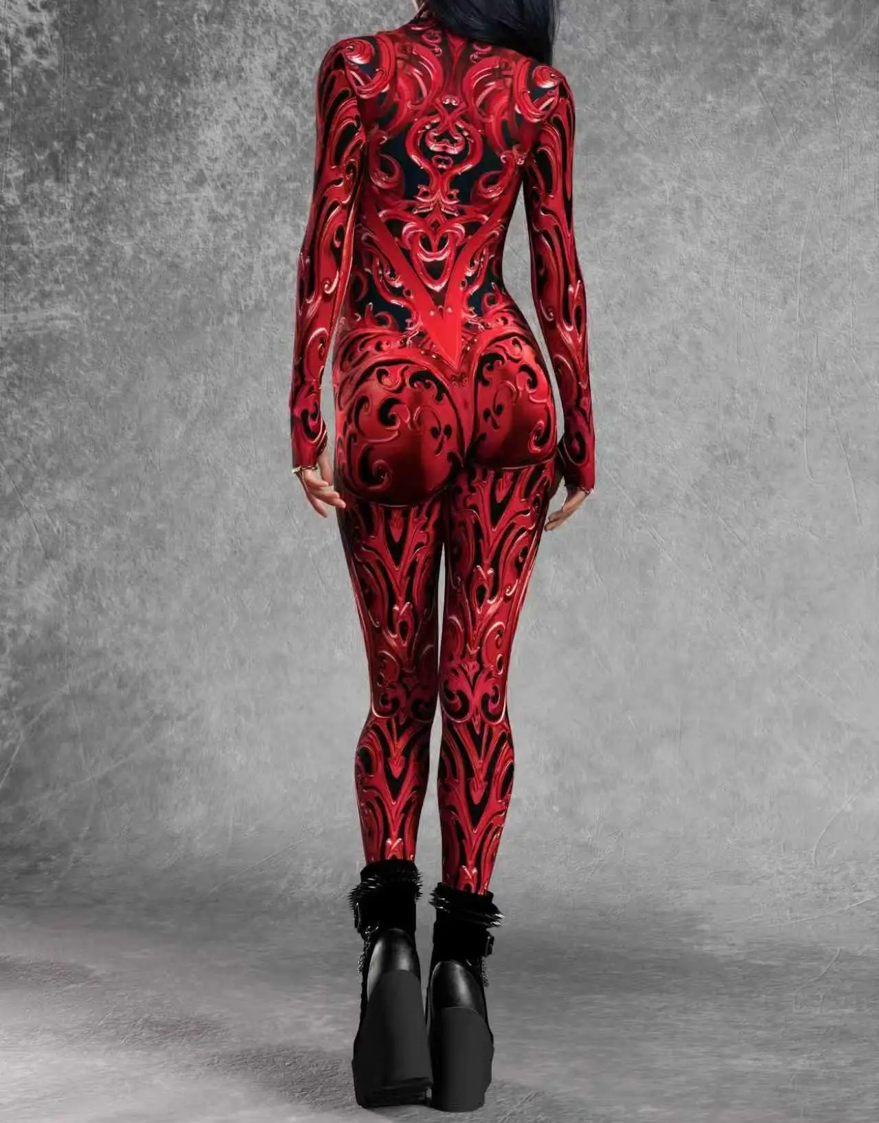 3D-Druck Cyberpunk Damen Strumpfhose Jumpsuit Halloween Feiertagsparty Cosplay Kostüm Elastische Bodysuits Rompers Damen Zentai – Detail 14
