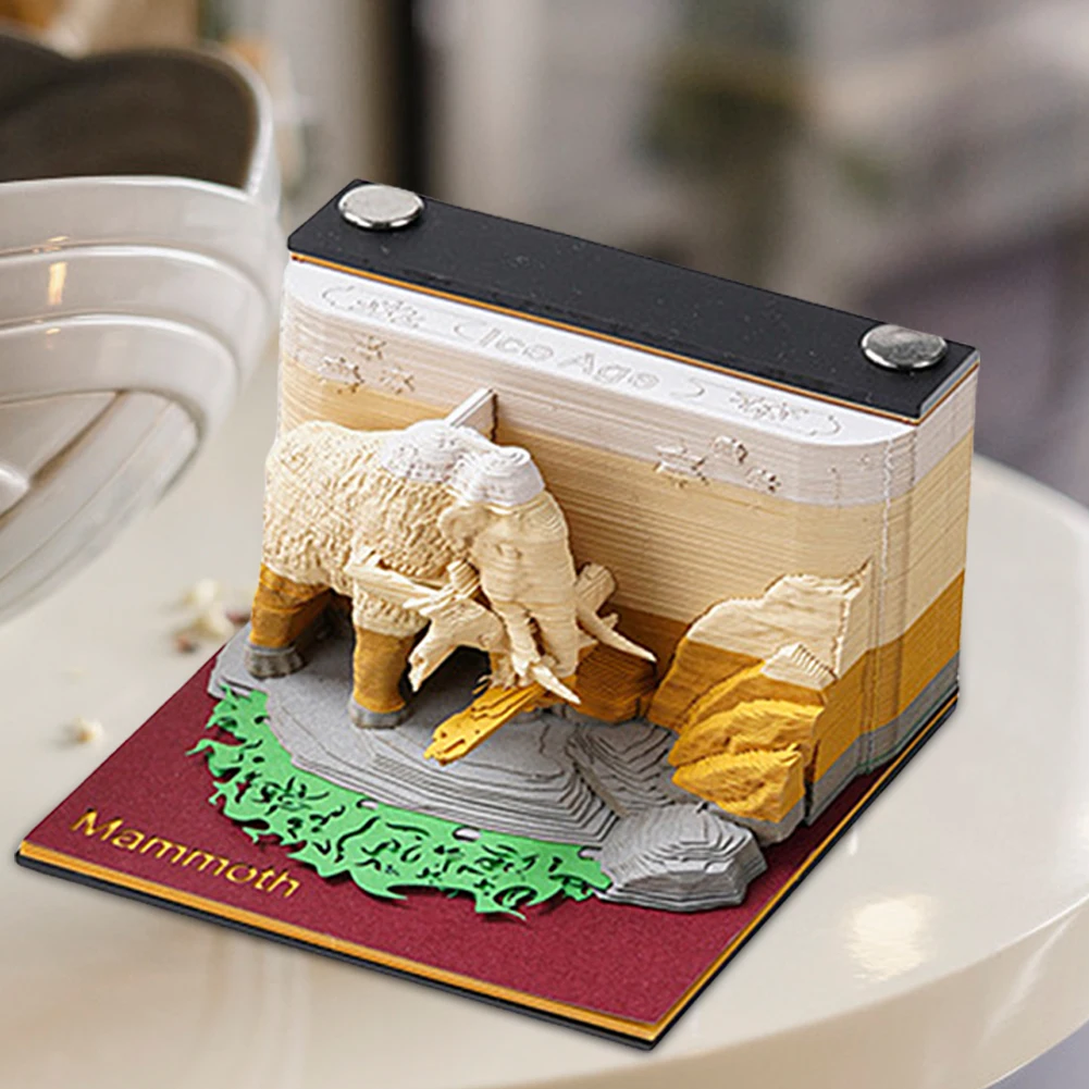 2025 Tear Away Calendar Panoramic Hand-Torn Paper Carving 3D Art Calendar Paper Carving 2025 Calendar Memo Pad Desktop Ornaments