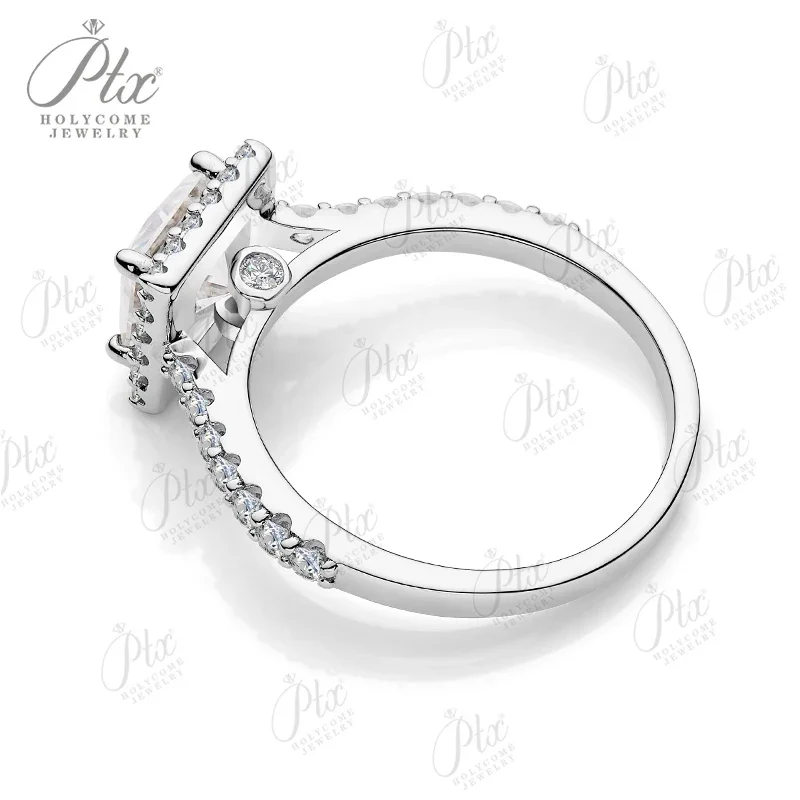 Top Luxury Moissanite Princess Wedding Rings For Women Original 925 Sterling Silver Brilliant Engagement Jewelry GRA Certificate