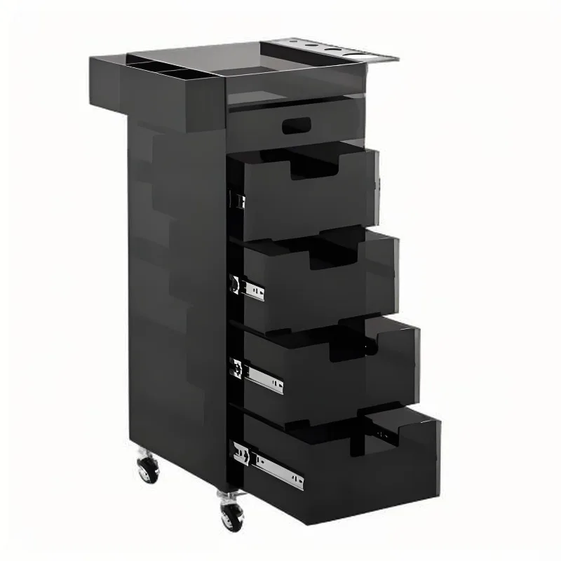Barber shop perm and dye trolley hair stylist rack bar cart hair cart tools beauty trolley hair salon storage cabinet
