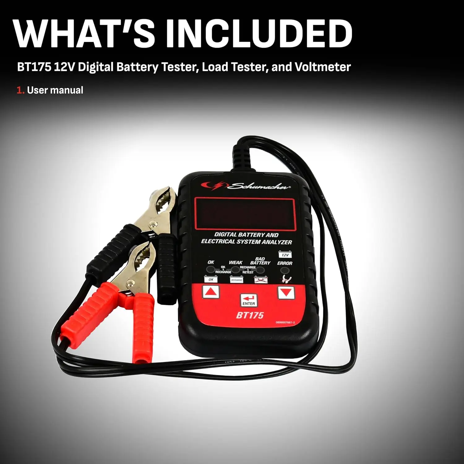 جهاز اختبار البطارية الرقمي BT175 3 في 1 12 فولت للدراجات النارية، ATV، البحرية، السيارة، SUV، شاحنة، RV #4