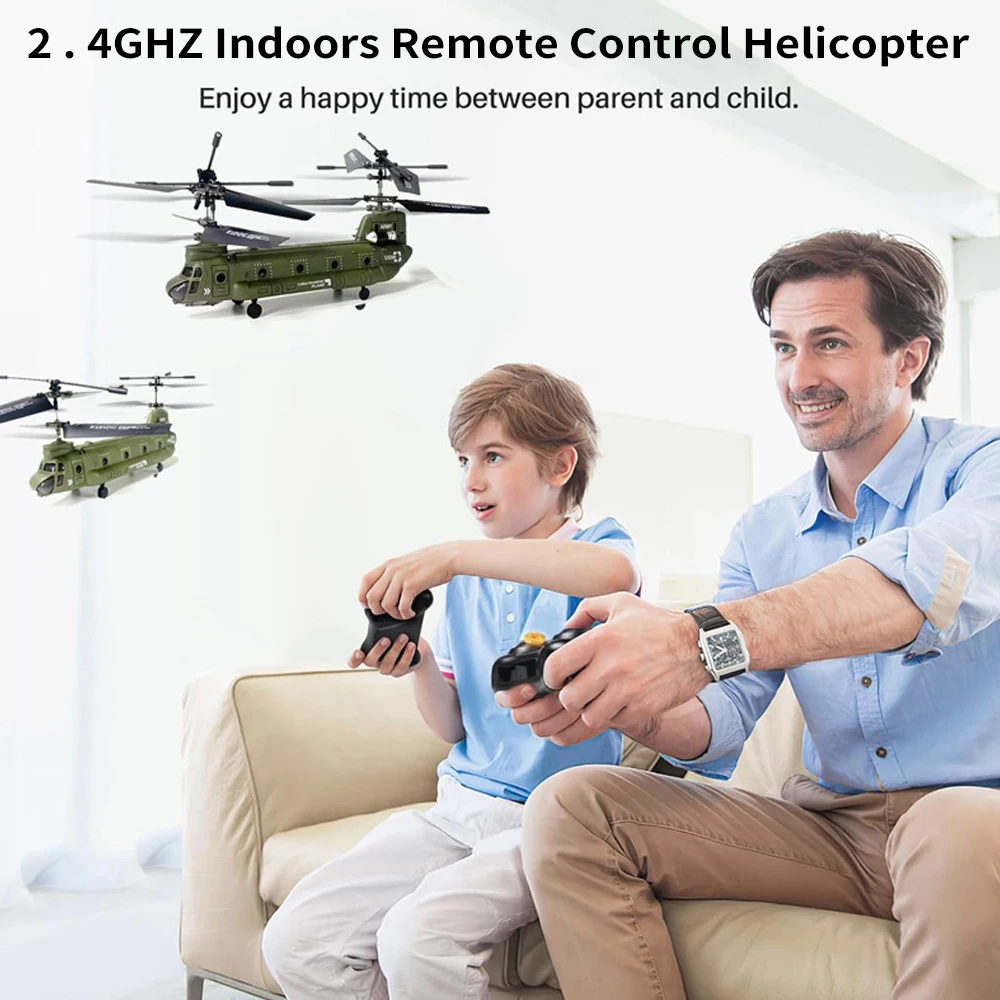 Syma 2.4g Hz Remote Control Helicopter S026h Military Transport Rc Armed Aircraft Chinook Model Children Boy Toys Birthday Gift