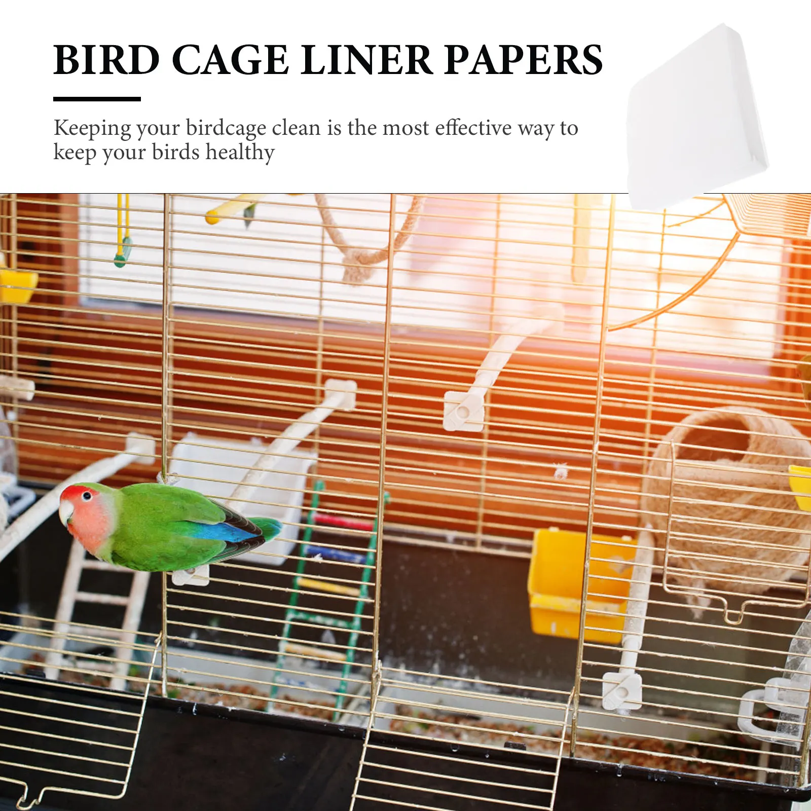 

Bird Cage Liner Papers Disposable Absorbent Cushions Leak-Proof Odor Control Pet Cage Accessories For Parrot Bird Cages