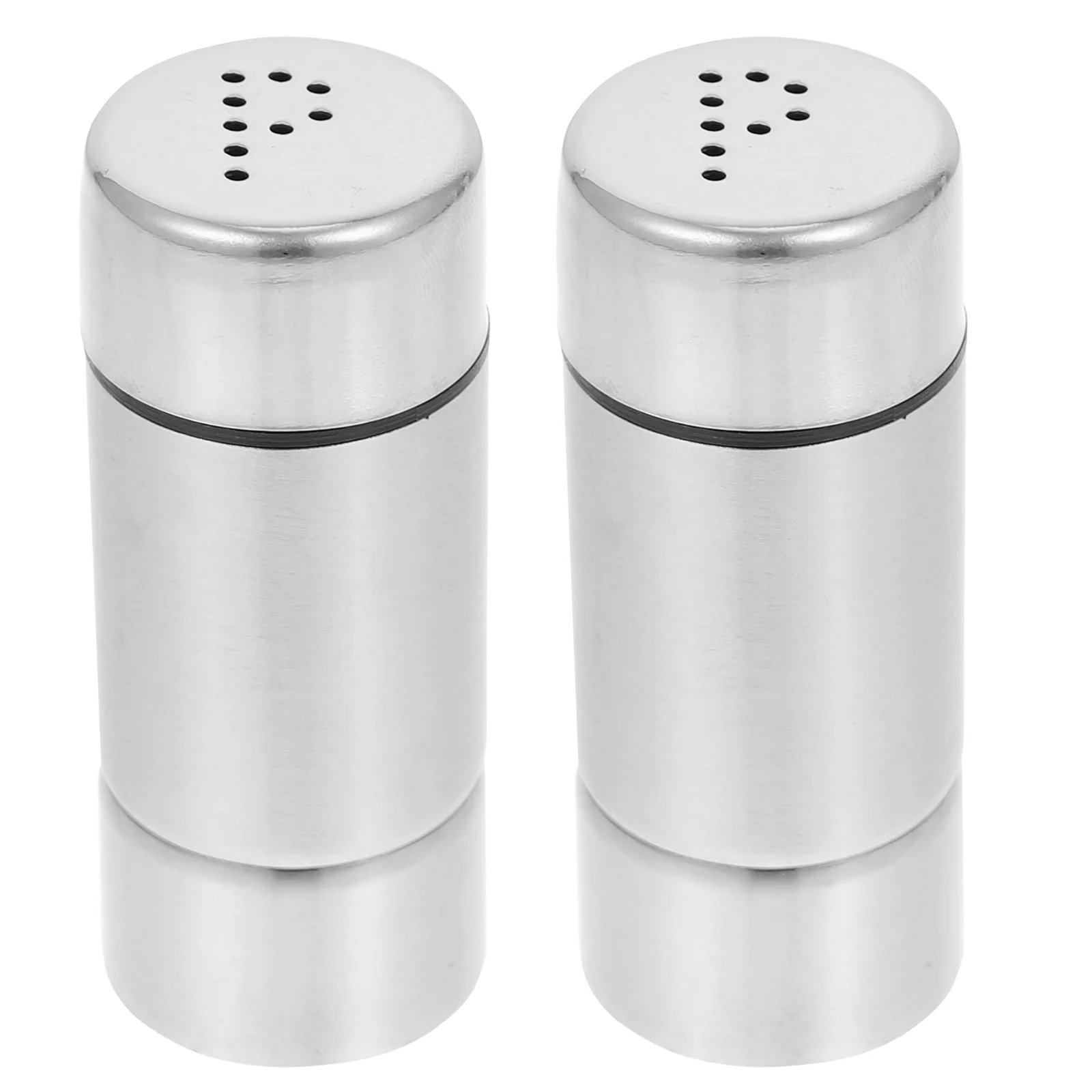 

2Pcs Stainless Steel Spice Jars Seasoning Canisters Salt Pepper Home Kitchen Accessories Storage Container
