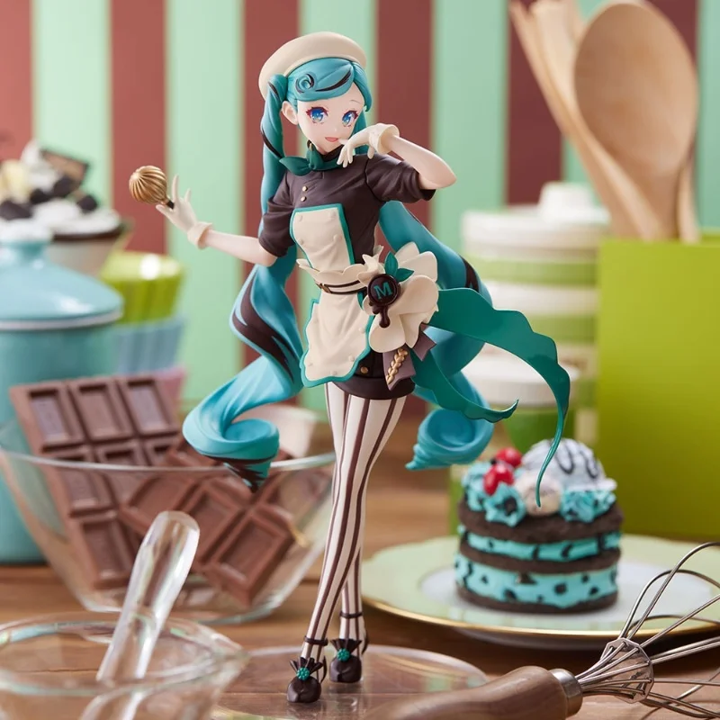 Judai Original Sega Vocaloid Luminasta Hatsune Miku Bitter Patissiere Pvc Action Figure Model Toys Handmade Landscape Decoration