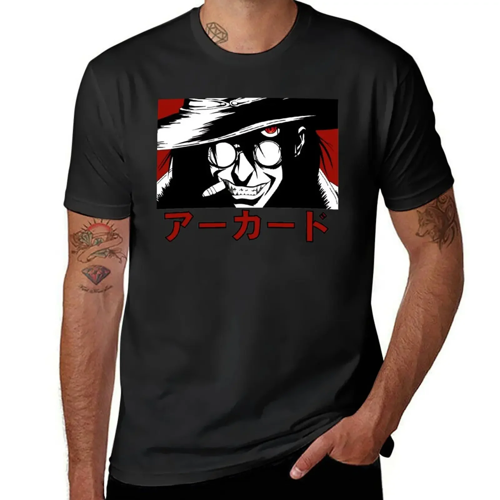 

Alucard, летняя футболка Hellsing, топы, Спортивная винтажная одежда для фанатов, мужские футболки для чемпионов