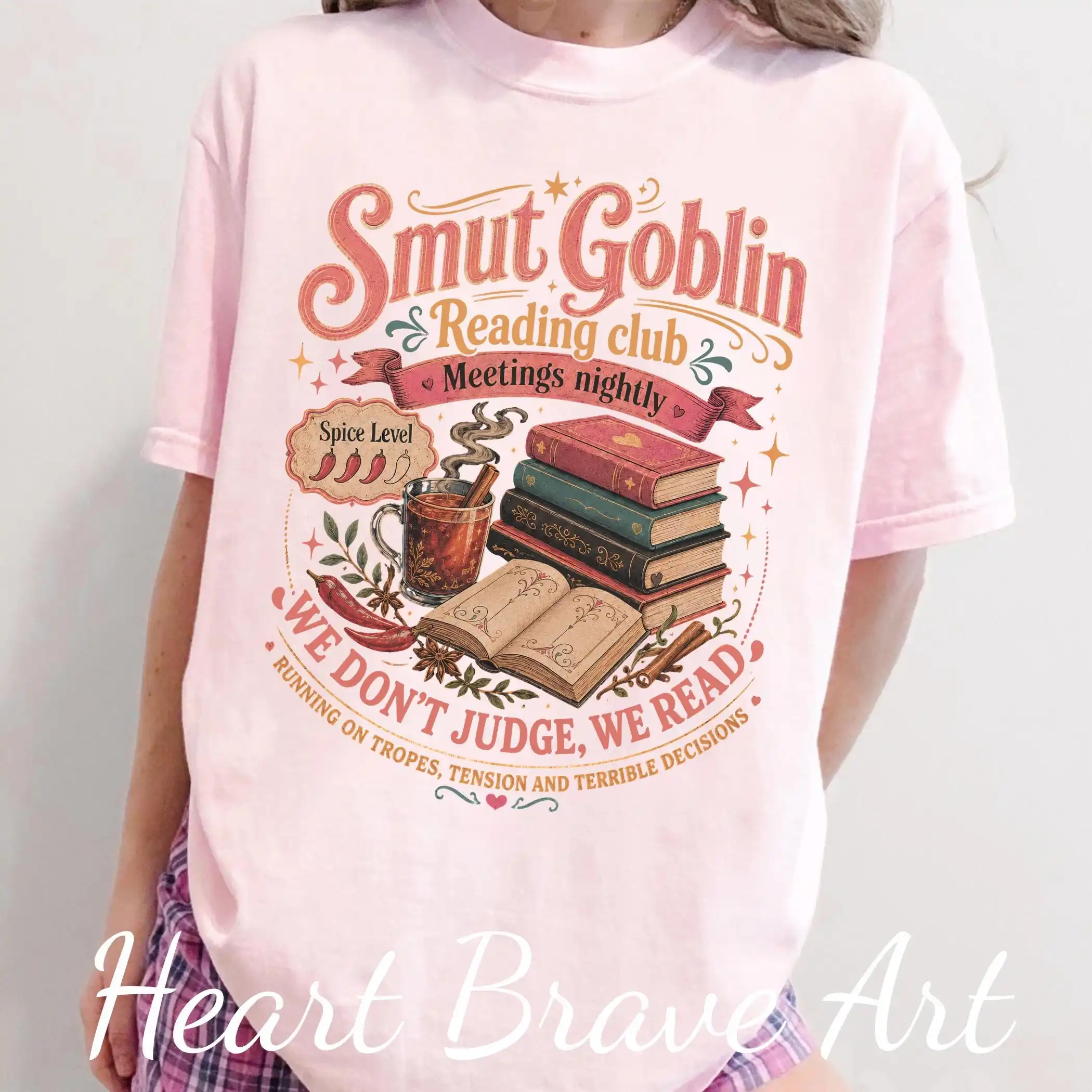 Smut Goblin Reading Club Bookish Shirt, Enemies To Lovers Reader, Spicy Book Club, Literary Reader Gift, One More Chapter Tee