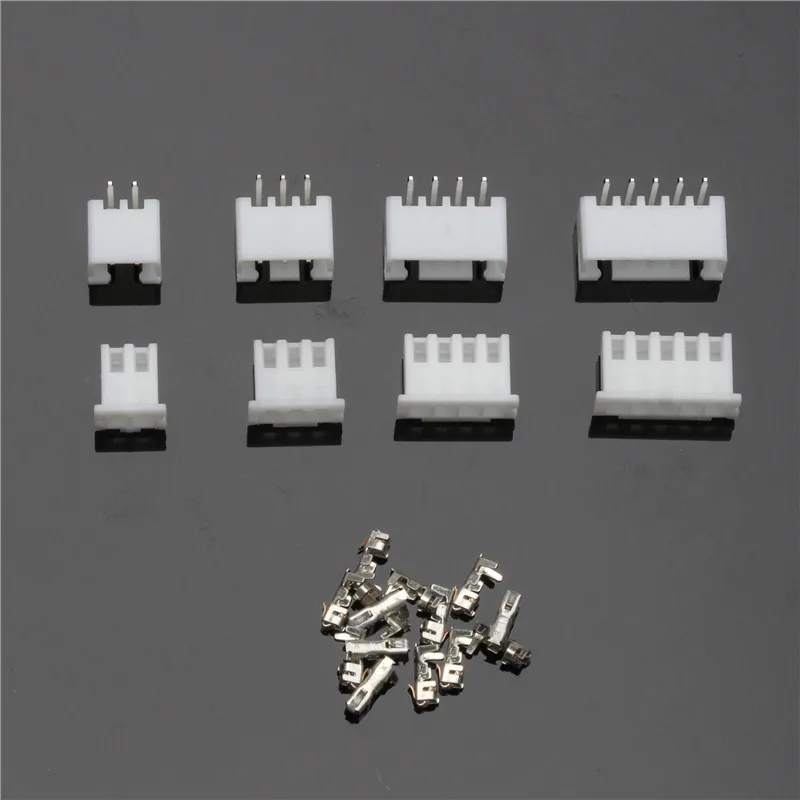 150PCS JST-XH 2.54mm 2/3/4/5Pin Wire Female Housing Connectors Set Bare Terminals Assortment Kit Using For Electronic Appliances