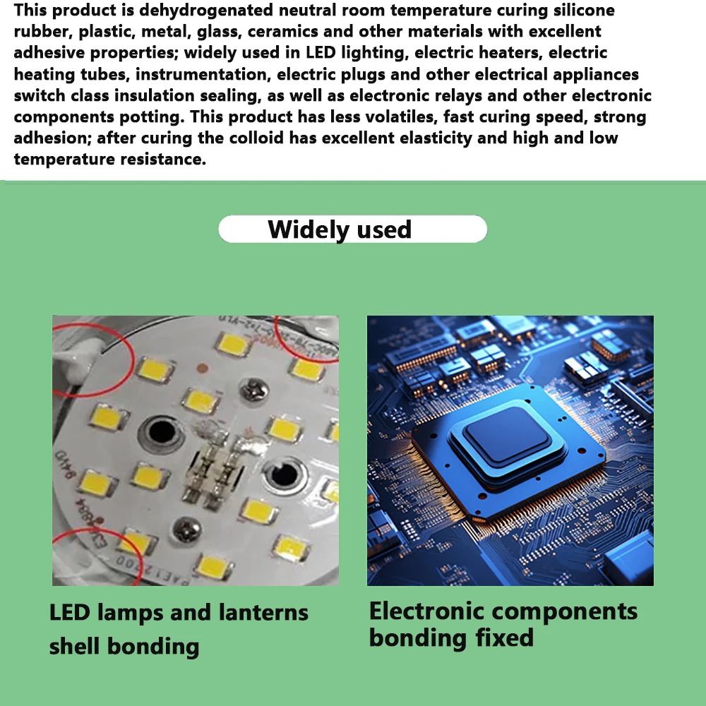 704, weißer Silikonkautschuk-RTV-Kleber mit einer Komponente, Raumtemperaturhärtung, Silikon, für elektronische Geräte, wasserfester Kleber
