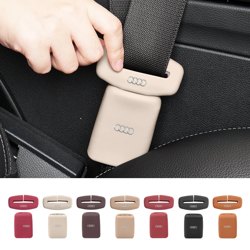 Car Seatbelt Buckle Cover Silicone Anti-scratch Protector Safety Belt Buckle Guard Car Accessories Interior For Audi Ailroad TT view 2