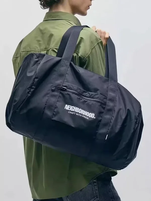 NBHD Portable Compressible Duffel Bag, Classic Rip‑Stop Waterproof Nylon Boston Handbag for Daily Travel