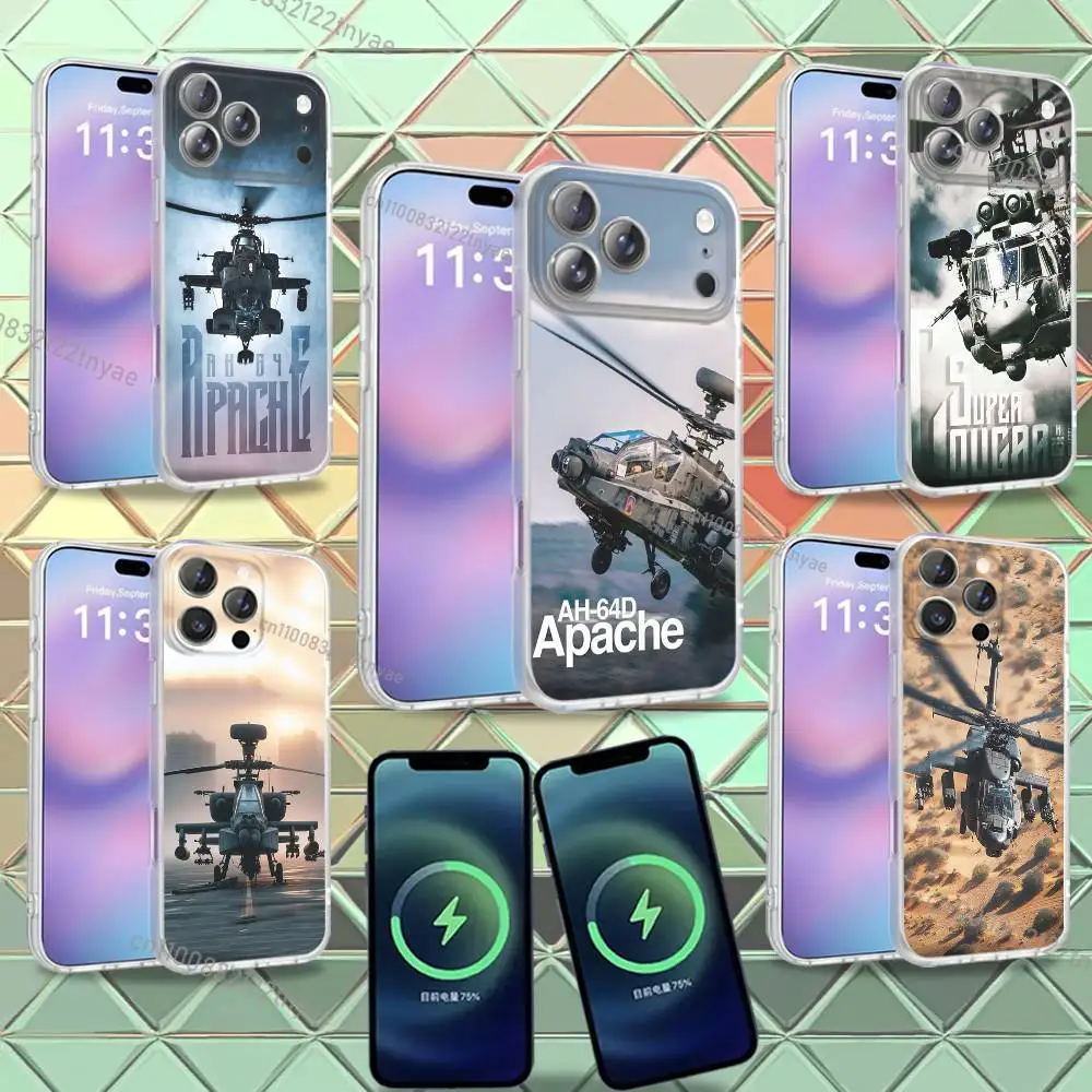

A-Apache AH-64 Phone Case For iPhone 16,14,11,17,13,15,12,Air,Plus,Pro,Max,E,Mini Frosted for MagSafe Magnetic Wireless