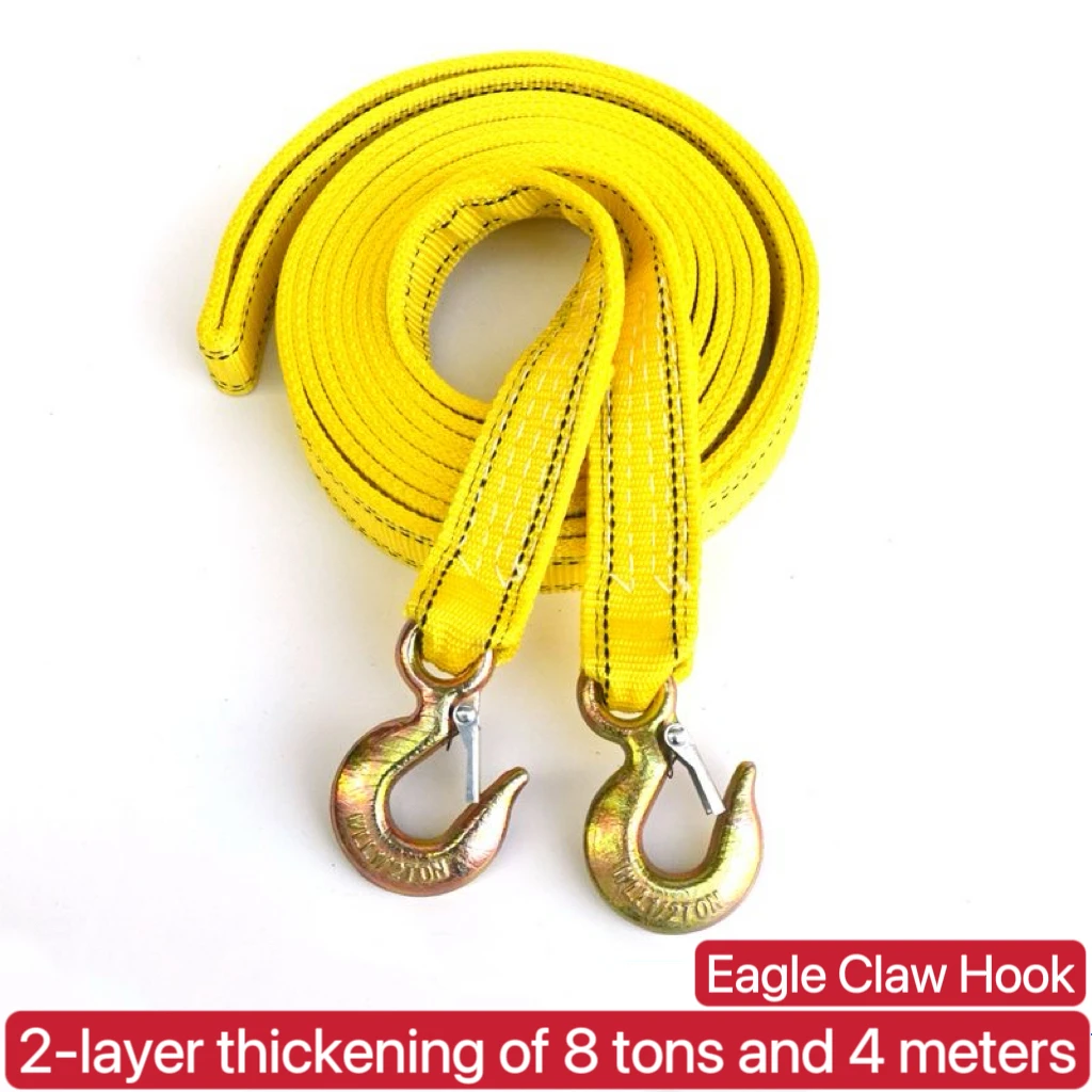 Car rescue towing rope, off-road vehicle, sedan SUV towing rope, vehicle tool, 8-ton towing rope