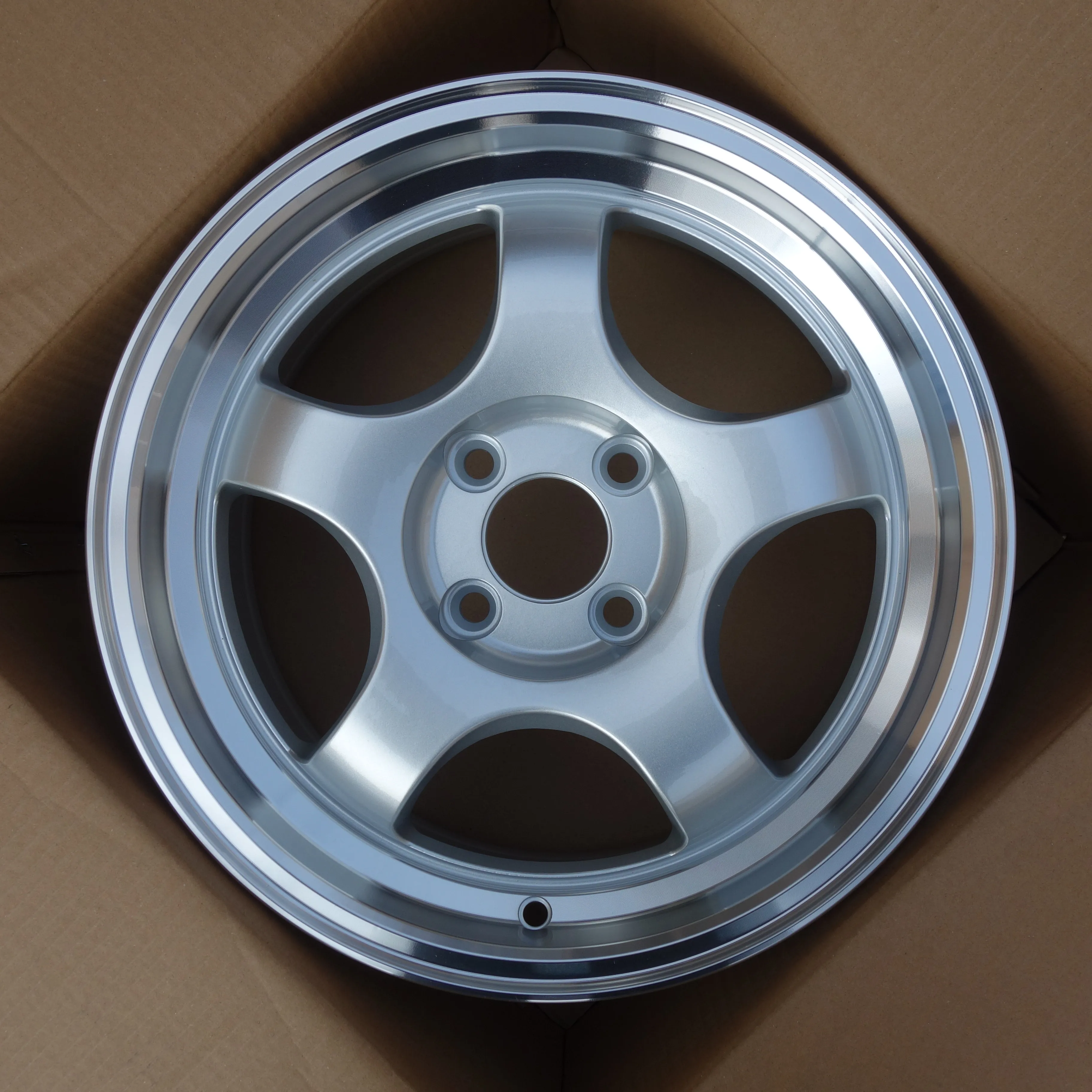 14/15 Inch S1 Silver Alloy Wheels Rims 4x100 for Honda Toyota Mazda Mitsubishi Kia Passenger Car Concave Design OEM Replacement