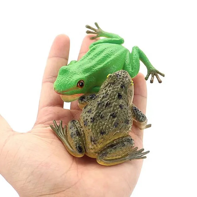 4PCS Frog Toy Squeak Sound Realistic Animals Figures Weird Prank Stuff Gag Gifts Funny Novelty For Teens Boys Girls