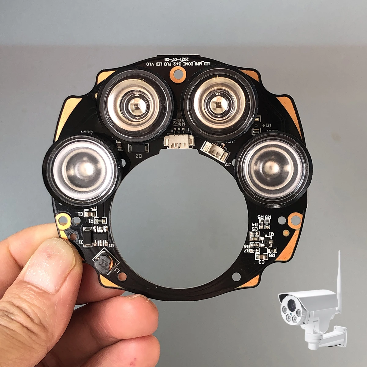 

2022 New Type B89W-5X B89W-10X Infrared Array Led Light Board Repair Parts 850nm Night IR Illumination Module for Wifi IP Camera