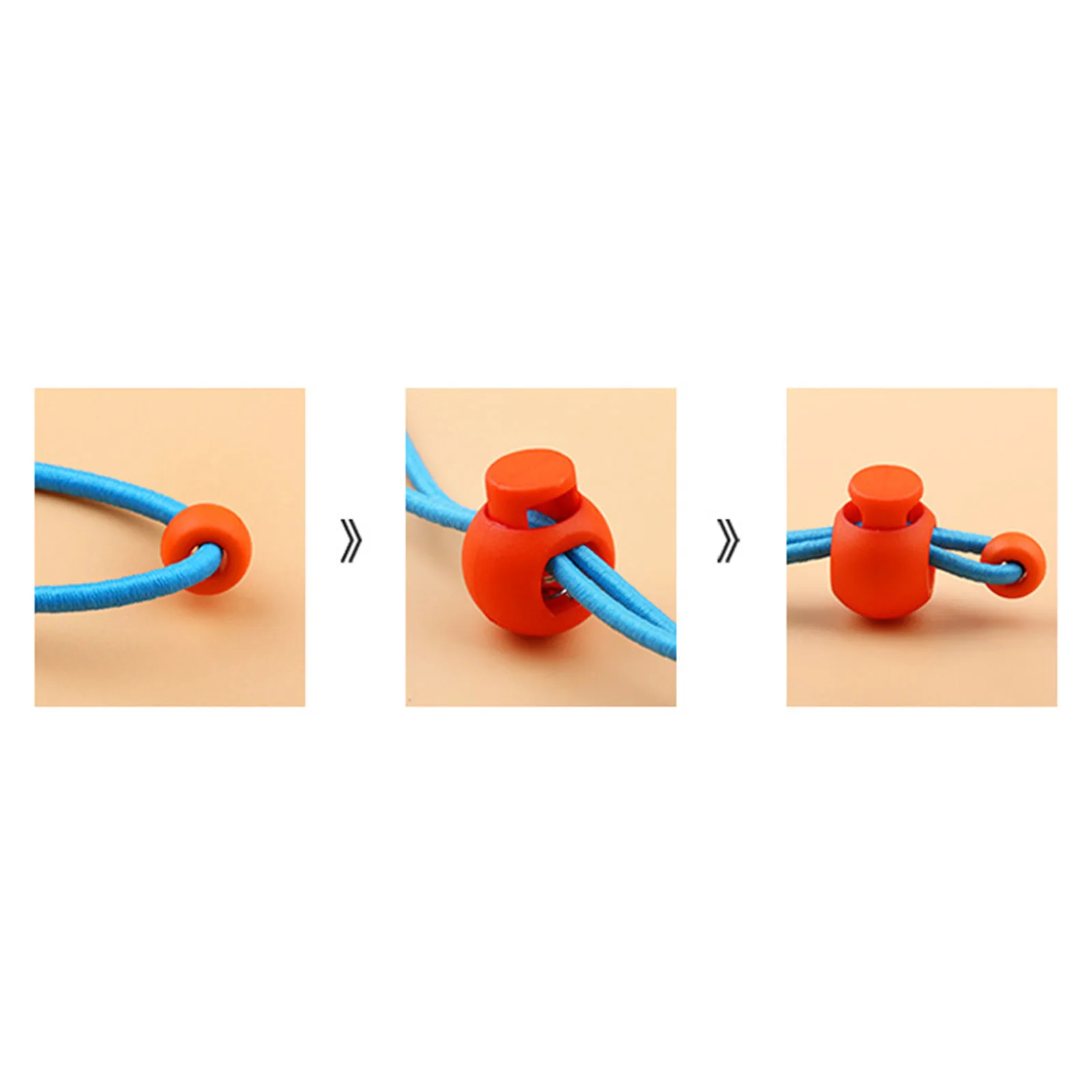 20 PCs Colorful Plastic Round Toggle Clip Stopper Cord Lock Stopper Clip Sportswear Rope Buckle Clothing Accessories 9mm x 6mm