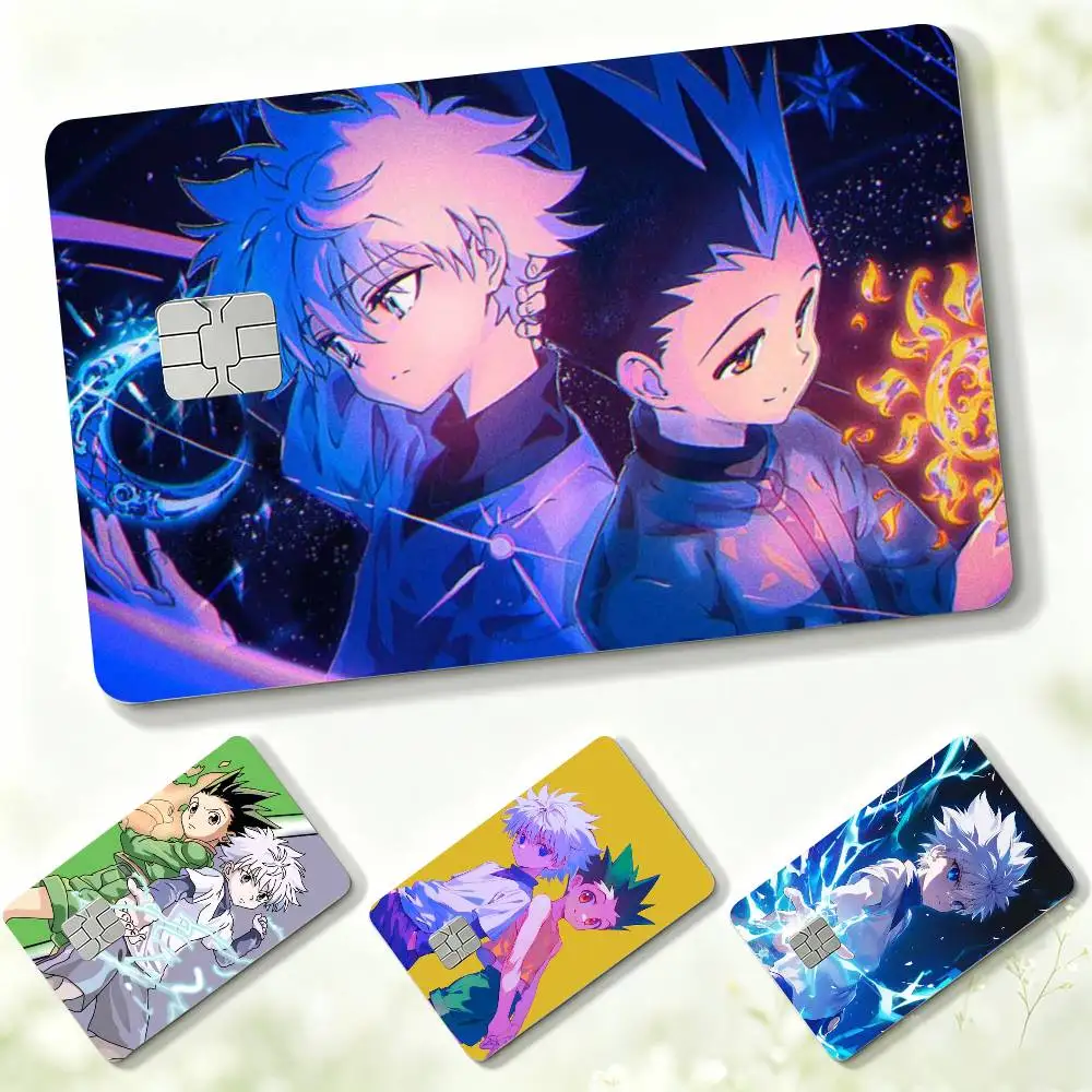 H-Hunter  Hunter G-Gon K-Killua  Credit Card HD Stickers Small Chip Waterproof Sticker Game Card Decal Gift