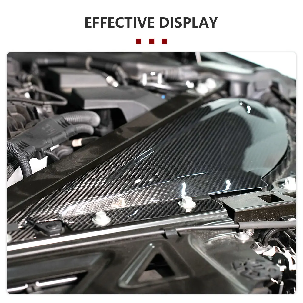 Car Engine Air Intake Triangular Cover for BMW G80 M3 G82 G83 M4 2021-2023 Prepreg Dry Carbon Engine Cover Inside Engine Trim
