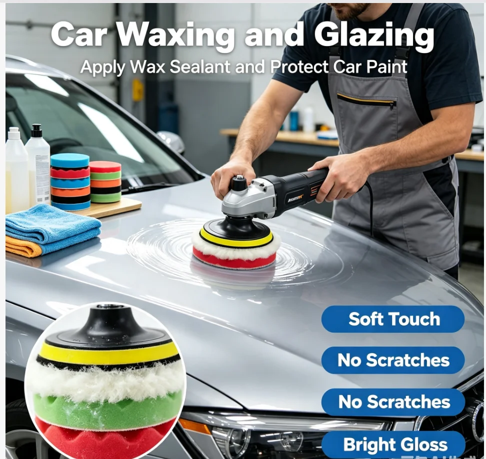 kit-de-esponjas-de-polimento-automotivo-sharkfox-almofadas-de-espuma-para-maquina-de-polir-e-cera-para-carros-motos-e-veiculos-motorizados-remove-manchas