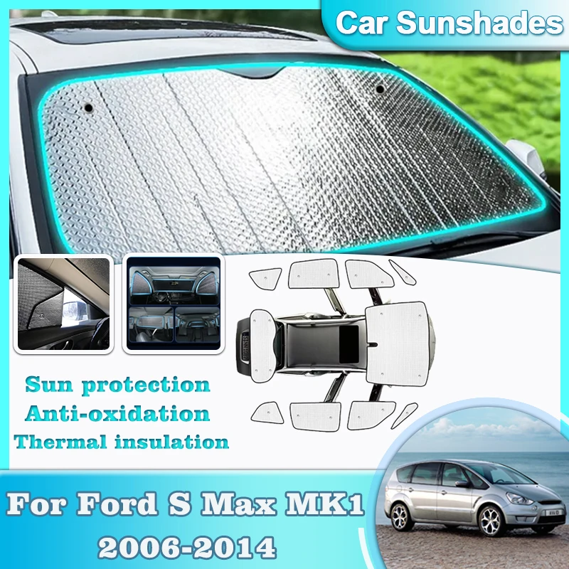 

Car Sun Visor For Ford S Max 2006-2015 CD340 MK1 Sunshade Sunshades Coverage Windows Cover Anti-UV Sun Blinds Auto Accessories