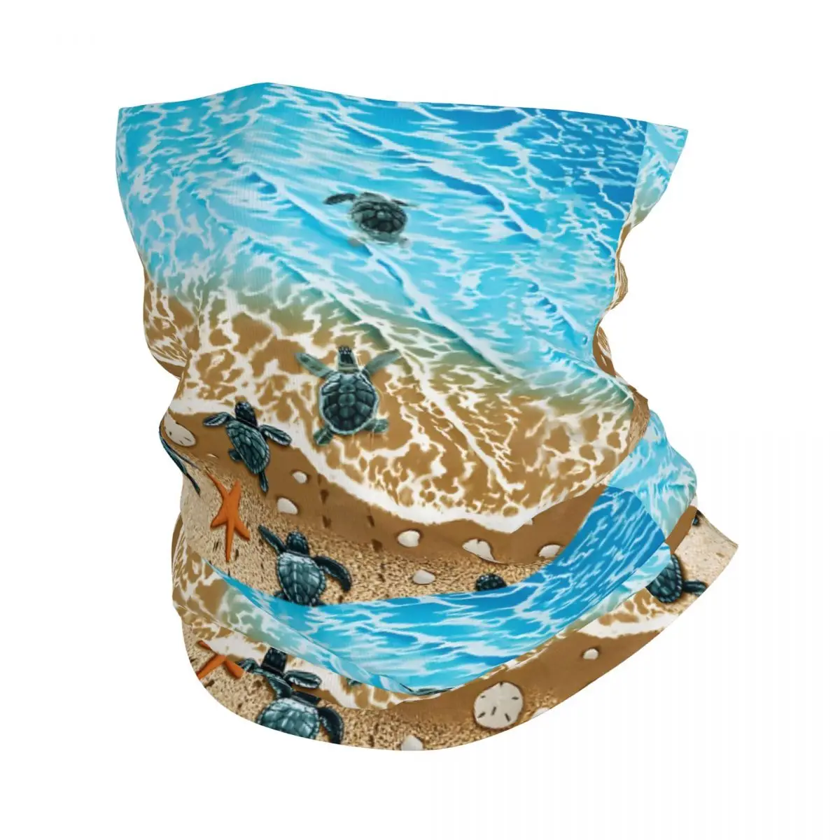 Turtles Beach Life Bath Mat Bandana Neck Cover Printed Wrap Scarf Multi-use Cycling Riding for Men Unisex Thin