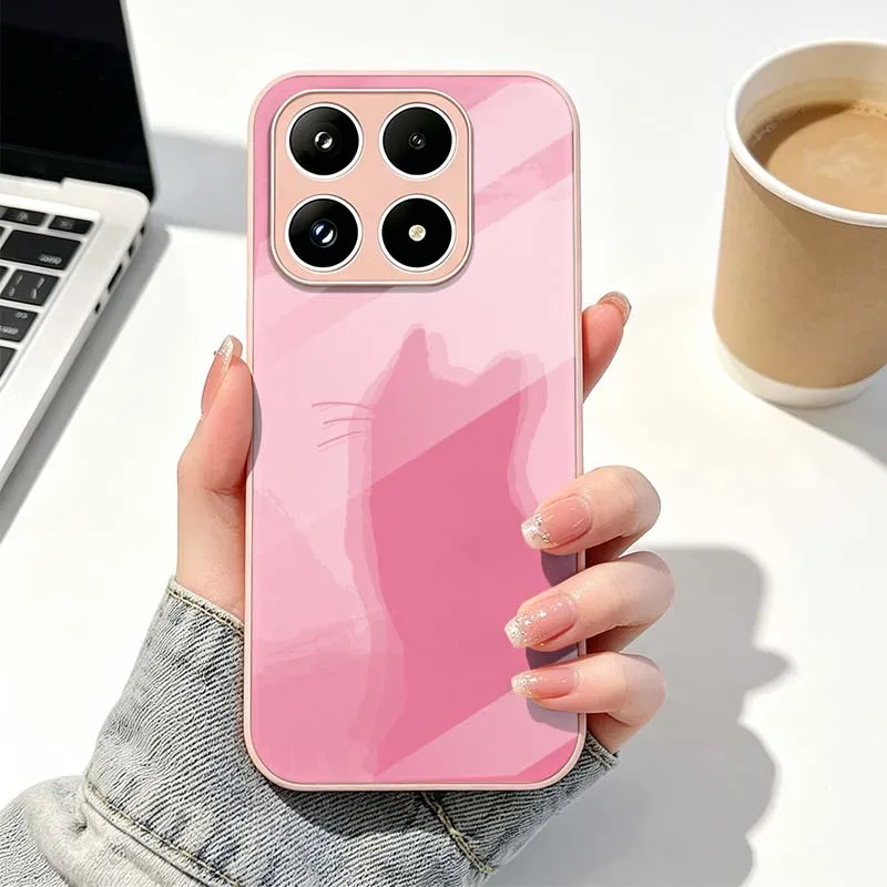Cartoon Pink Pig Cover For Xiaomi Mi 17 15 14T 14 13T 13 12 11i 11X 11 10T 10i 10s Pro Max Lite Glass Phone Case view 4