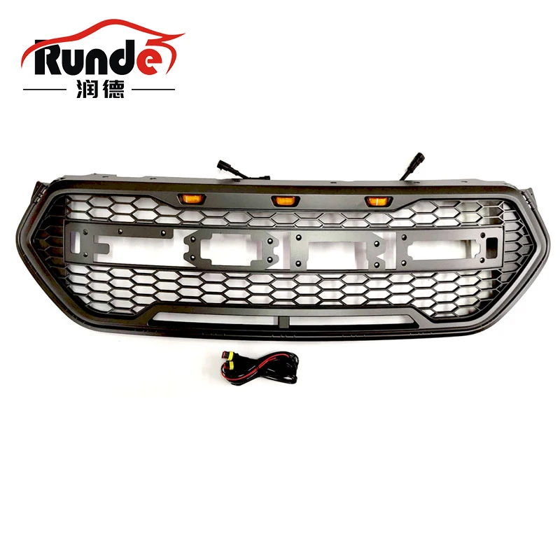 Runde 4x4 Car Parts PP Front Bumper Grilles Upper Grilles With Amber Light For Ford Escape/Kuga 2016-2019