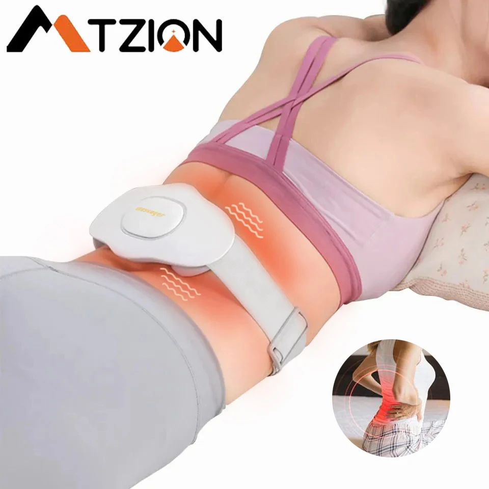 Massageador de cintura sem fio para mulheres, cinto de massagem, alívio quente do palácio, dor abdominal, relaxamento muscular, inteligência aquecimento