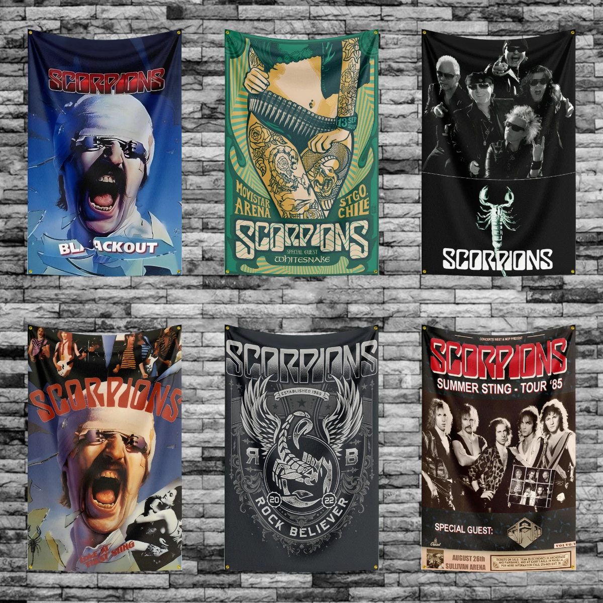 3x5 Ft S-Scorpions Heavy Rock Band Flag Polyester Digital Printing Banner for Bedroom Wall Art Out Door Tapestry Decoration