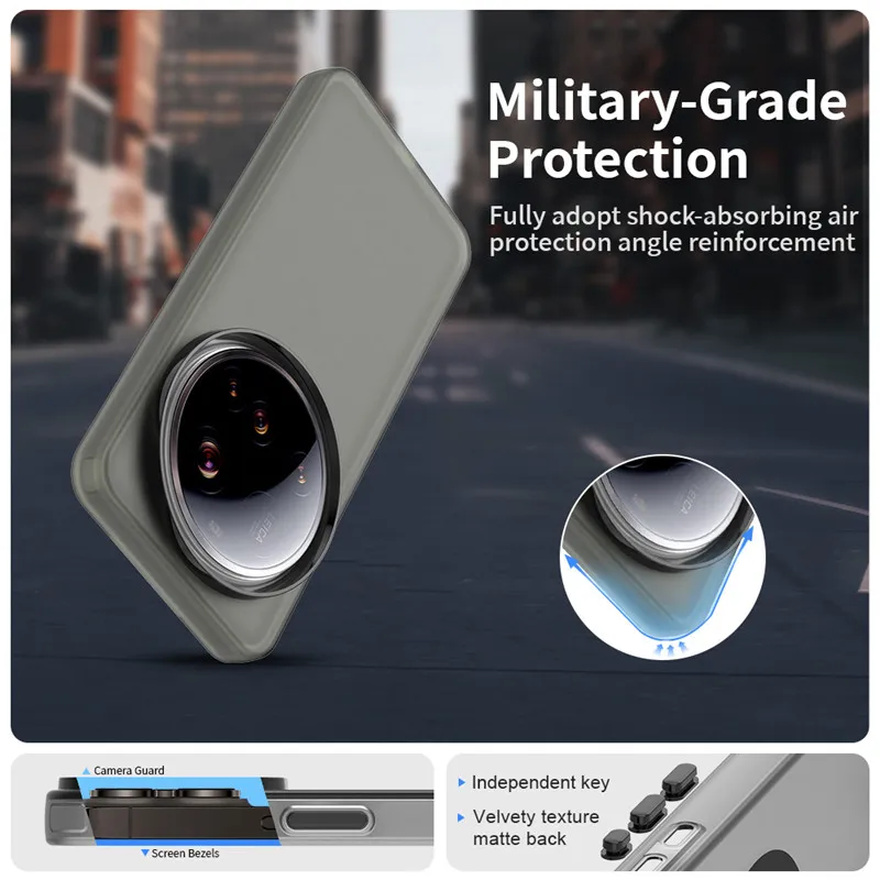 Чехол для Xiaomi 15 Ultra для Xiaomi 14 14T 15 Pro 14 15 Ultra, полупрозрачный чехол ярких цветов, матовый противоударный защитный бампер