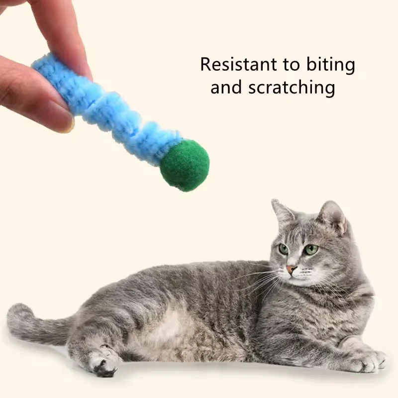 Cat Spring Toys Interactive Pet Toys for Cats Colorful Random Color Cat Teaser Toy Bite-resistant Kitten Toys