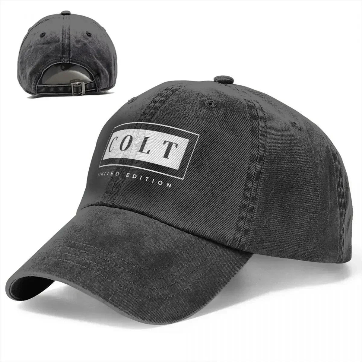 Colt Baseball Cap Retro Distressed Washed Firearms Sun Cap Men Women Outdoor All Seasons Travel Adjustable Hats Cap