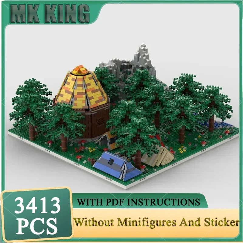 

Строительный блок Moc, модульная палатка, лагеря в лесу, модель, технология, кирпич, сделай сам, сборка, вид на город, улица для праздника, подарок, игрушка