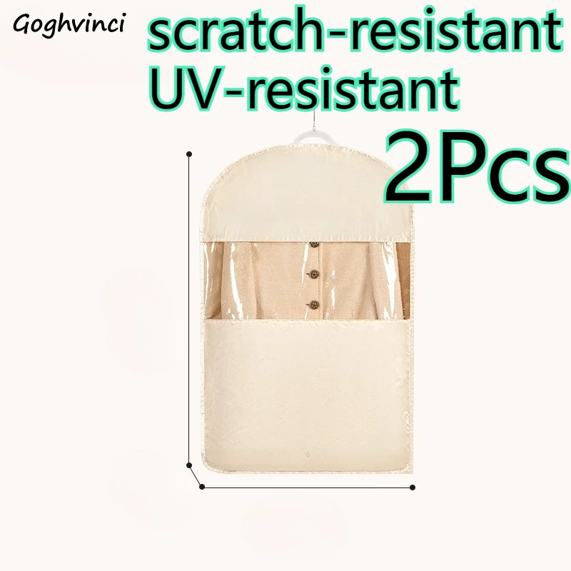 

Clothing Covers Household Transparent Wardrobe Dust-proof Simple Large Capacity Clothes Storage Bags Multi-function Durable 2Pcs