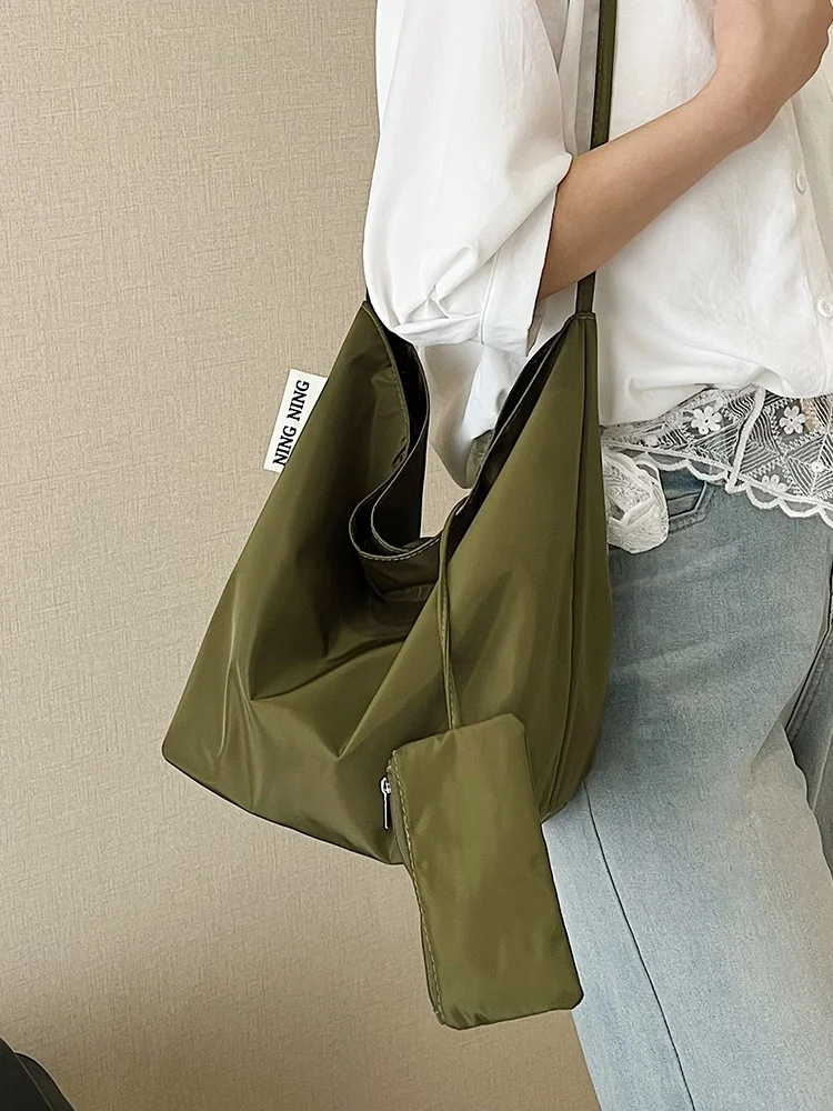 

Korean Sle Spring Summer Buet Bag Women's 2025 New High-End Commuter Lightweight Ox Cloth Single oulder Bag