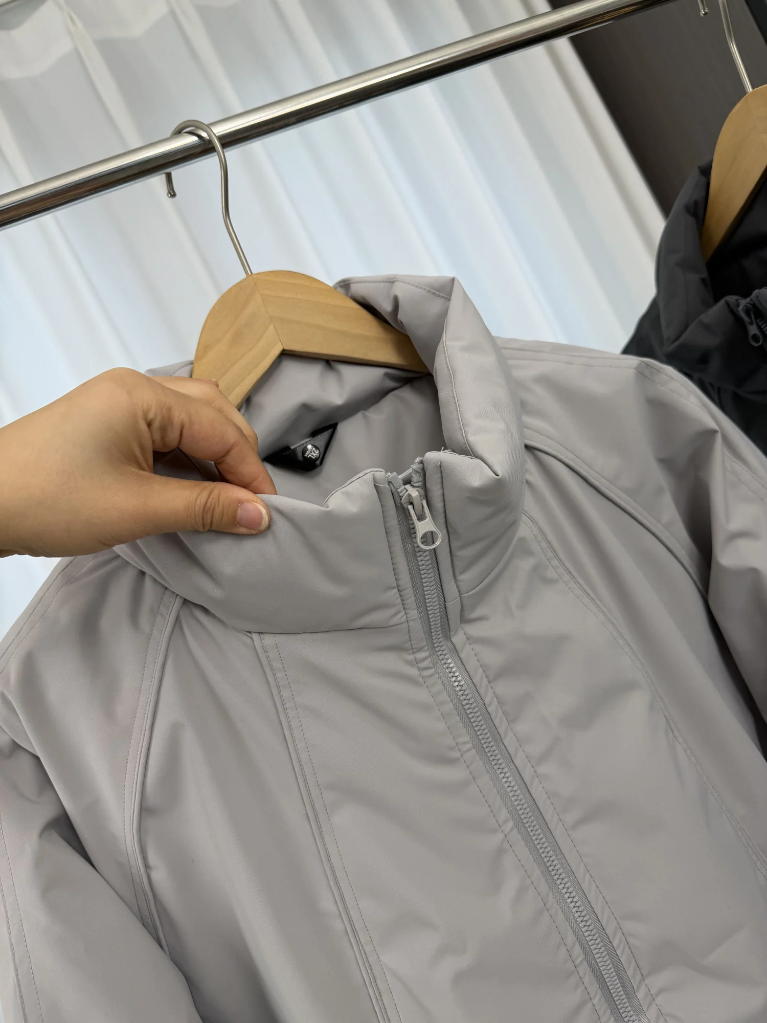 American Deconstructed Patchwork Men's Flight Jacket Cotton Coat Water-Resistant Fabric Warm Long Sleeve Casual Style Coat