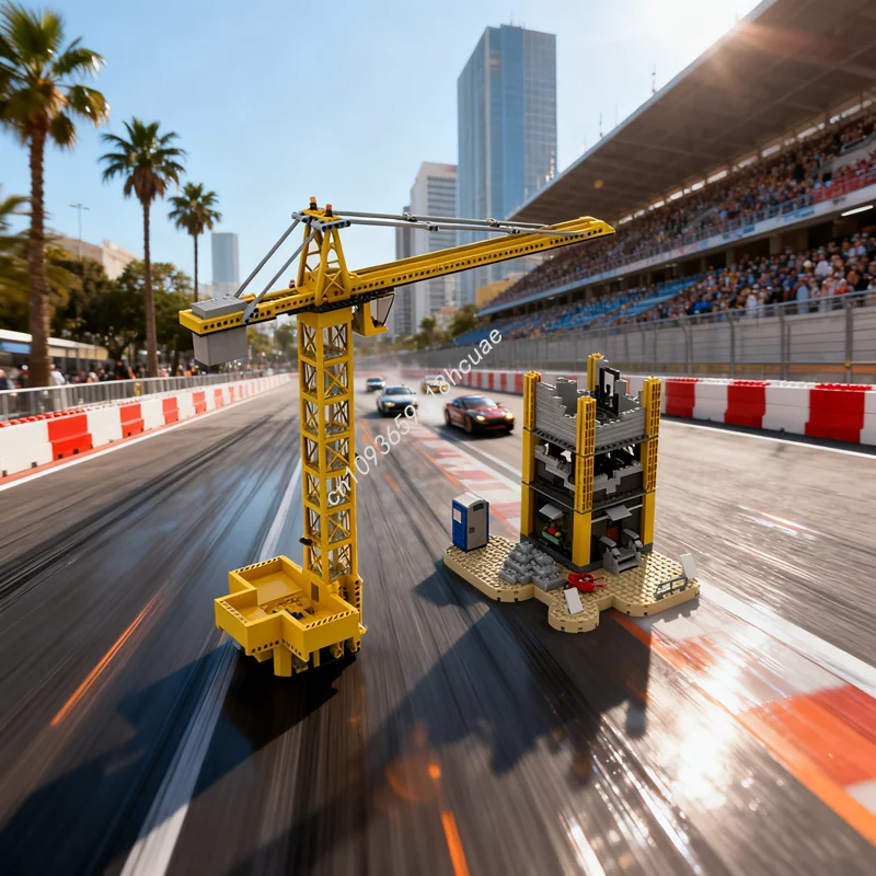 1558 elementów MOC Dźwig Pompa Kulowa Model Techniczny Klocki Konstrukcyjne Zabawki Składanie DIY Pomysł na Prezent Świąteczny Edukacyjne Klocki