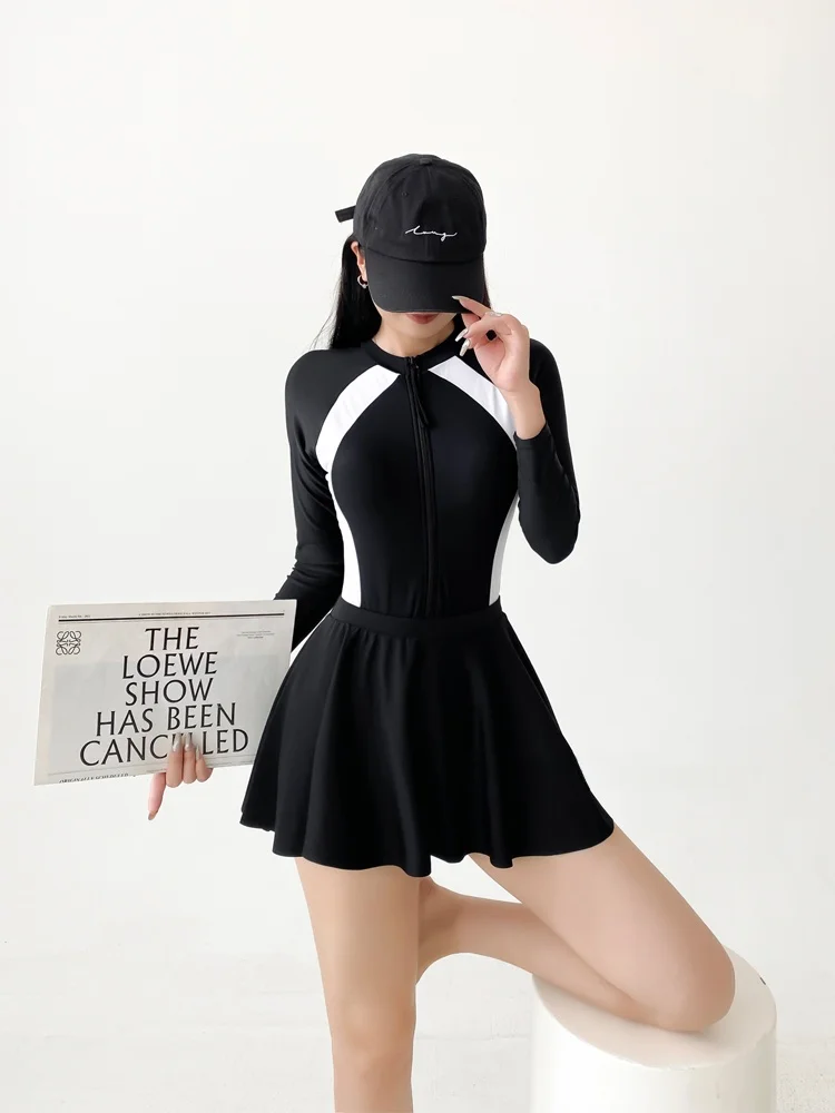 

Gold Bead Women's Swimsuit Four-Piece Set 2023 New Style Conservative High-End Slimming Belly Cover Professional Hot Spring Pool