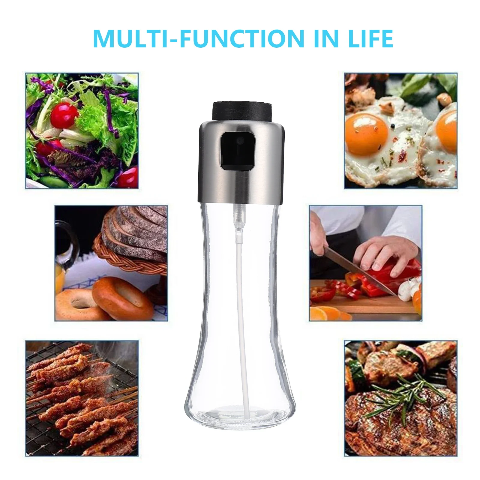 

Ecofriendly Oil Storage Bottle Transparent Design Kitchen Supply for Olive Vinegar Soy Sauce Cooking Wine 120Ml