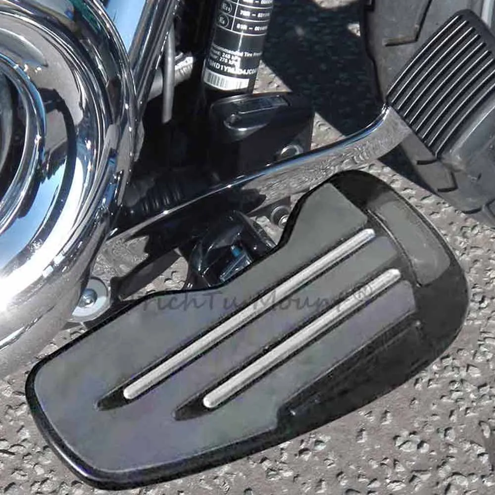 Black 2PCS Motorcycle Front Floorboards Driver Footboard For Harley Softail Low Rider ST FXLRST 2022 2023 2024 models