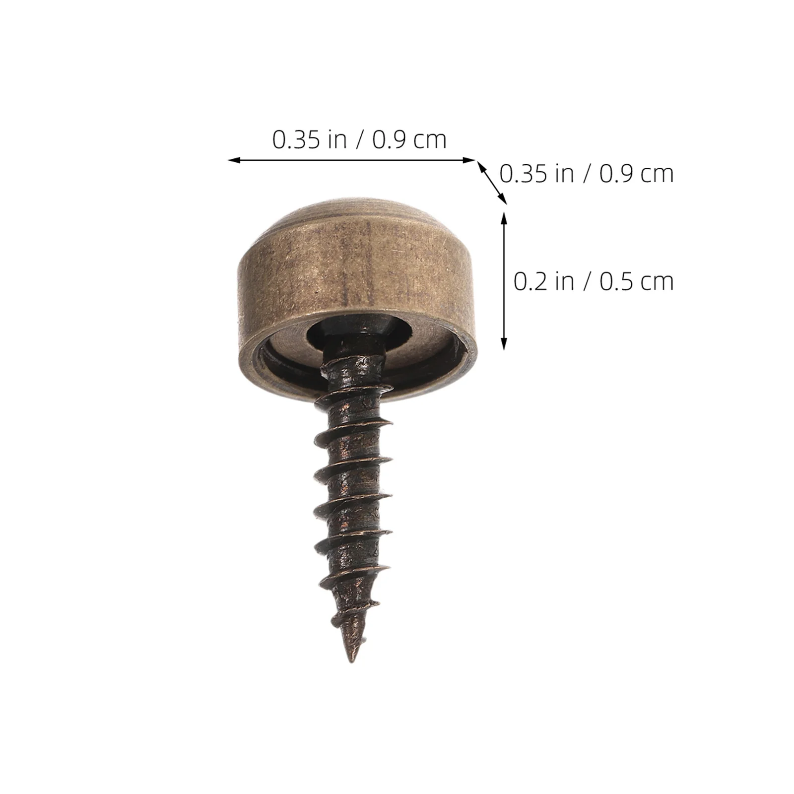24 قطعة مسامير النحاس قبعات الزخرفية الذاتي التنصت منحني يغطي غير قابل للصدأ المفروشات الخشب مرآة معلقة الأجهزة