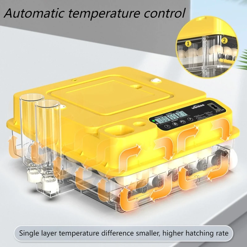 Egg Incubator Smart Temperature Control Automatic Brooder Chicken Ducks Pigeon Incubators Household Poultry Hatch Equipment