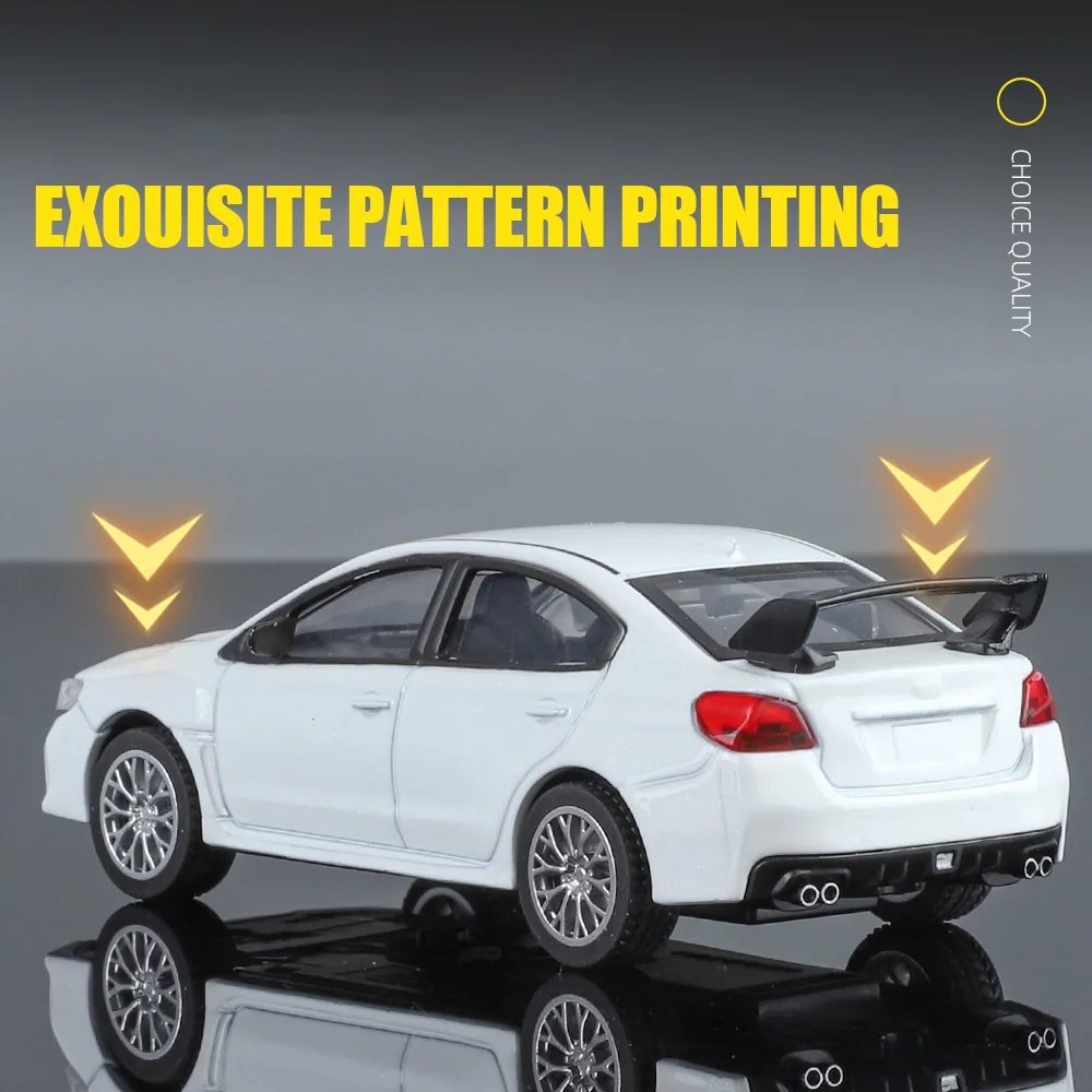 1/43 Schaal Subaru WRX STI Legering Sportwagen Miniatuur Diecast Auto Model Pull Back gesimuleerde Verzamel Kinderen Verjaardag Speelgoed Geschenken