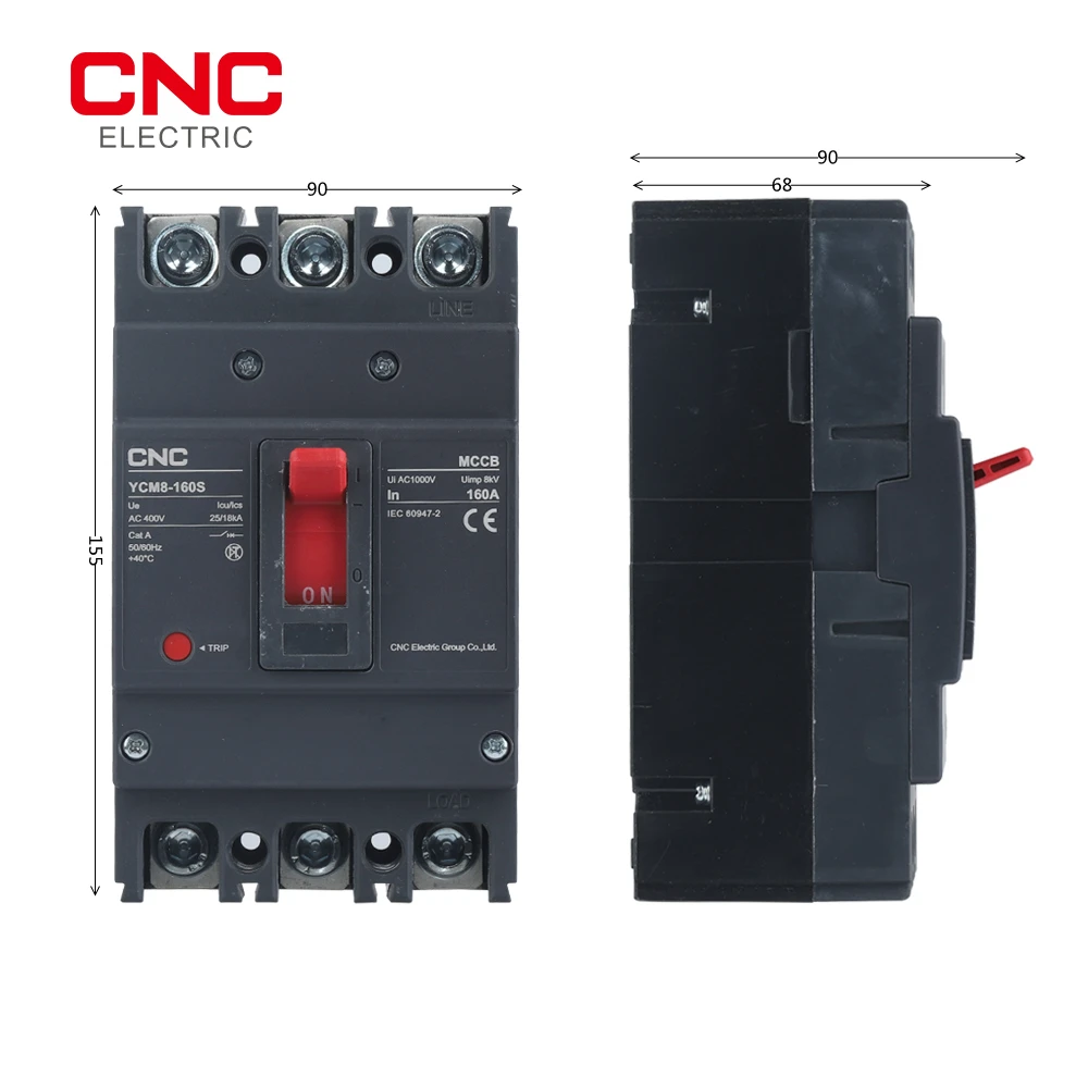 Imagem -02 - Proteção Moldada Fixa da Distribuição do Poder do Disjuntor do Case do Cnc Ycm8160s Mccb 3p Ac400v 25 18ka