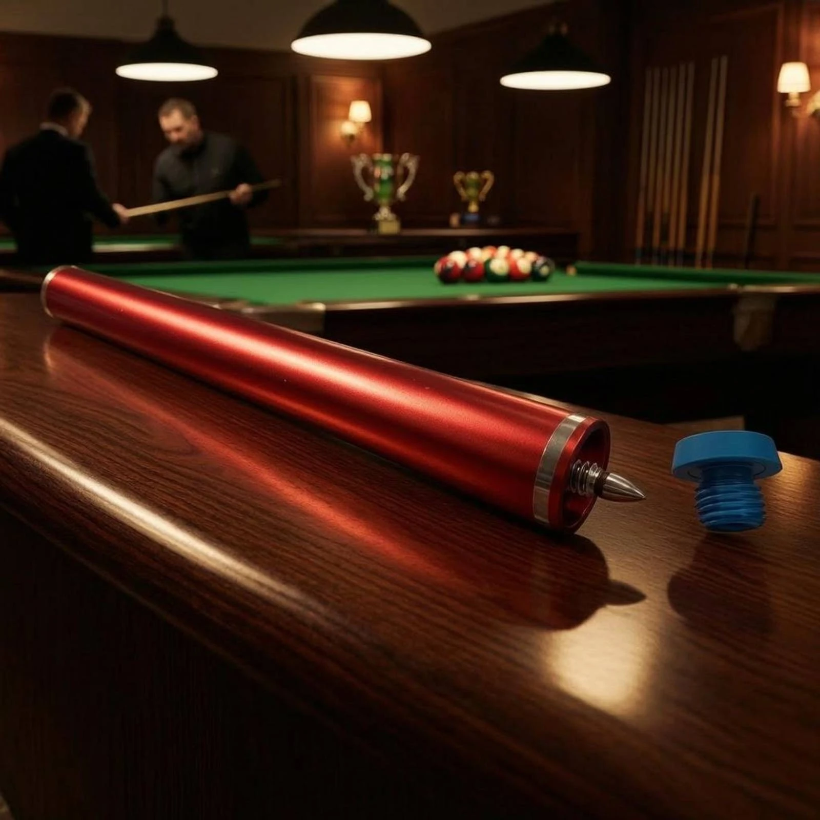 Billiard Cue Extension Handle Blue Adapter Threaded Cue Handle Extender Game Equipment Shiny Accent Rings Sports Gear view 6