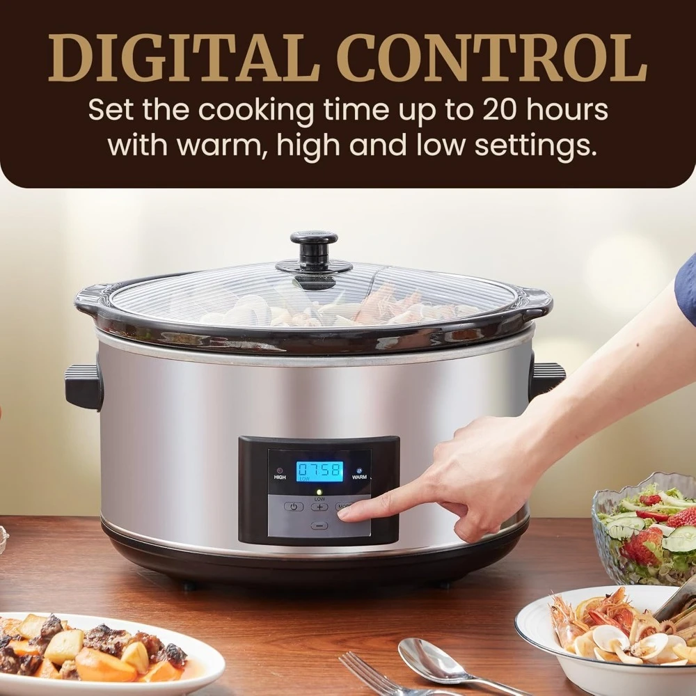 

Программируемая цифровая мультиварка-скороварка на 8,5 литров большой емкости для тушения, соусов и заправок — Лучшая акция