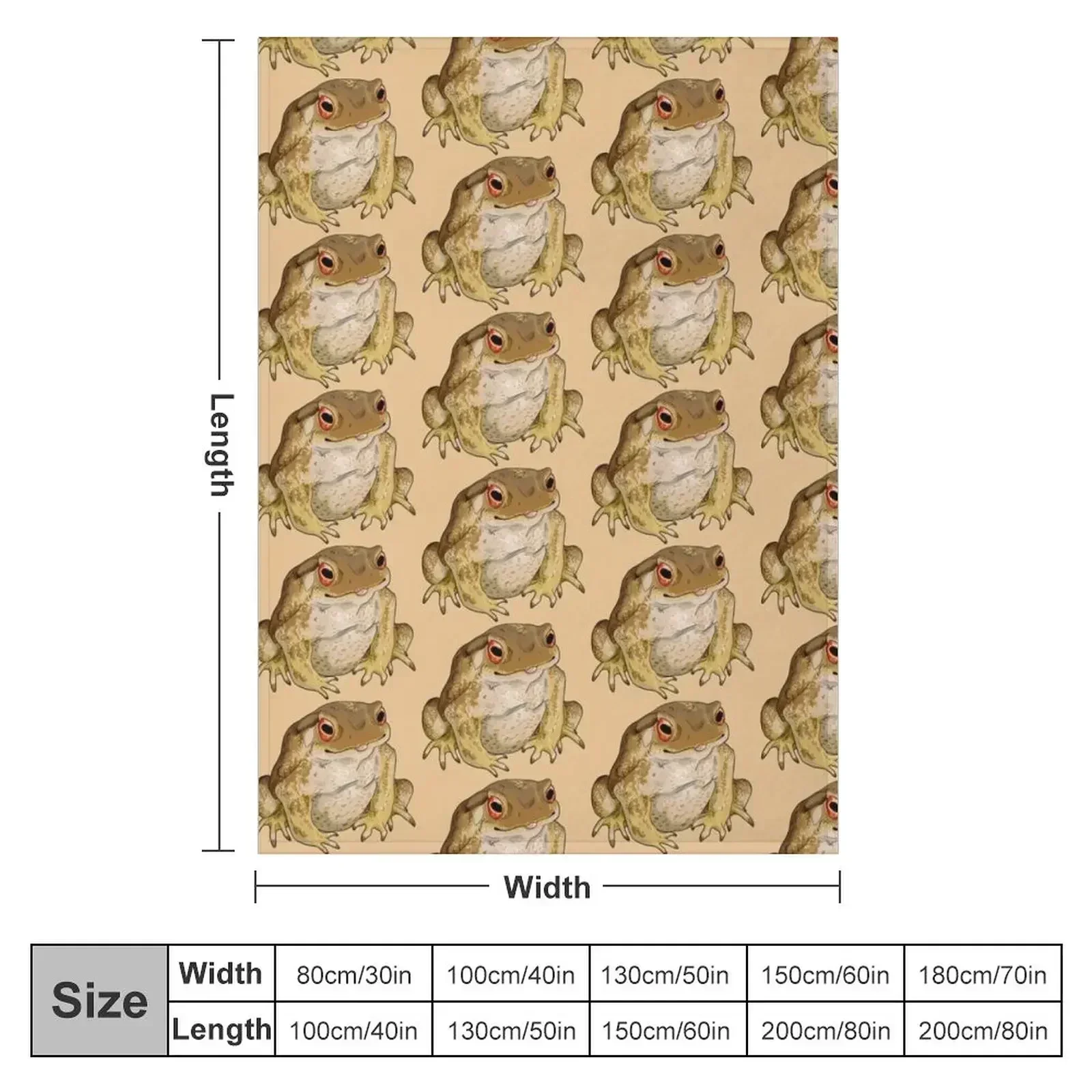 Common European toad Throw Blanket Kid'S Hairys Heavy Flannel Fabric Blankets